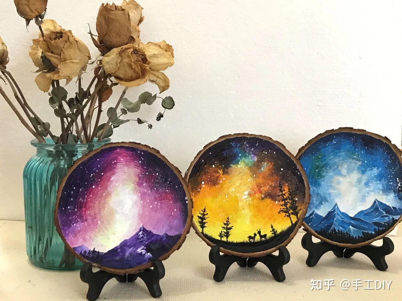 手绘木片画丨用画笔治愈生活画自然的美 - 知乎