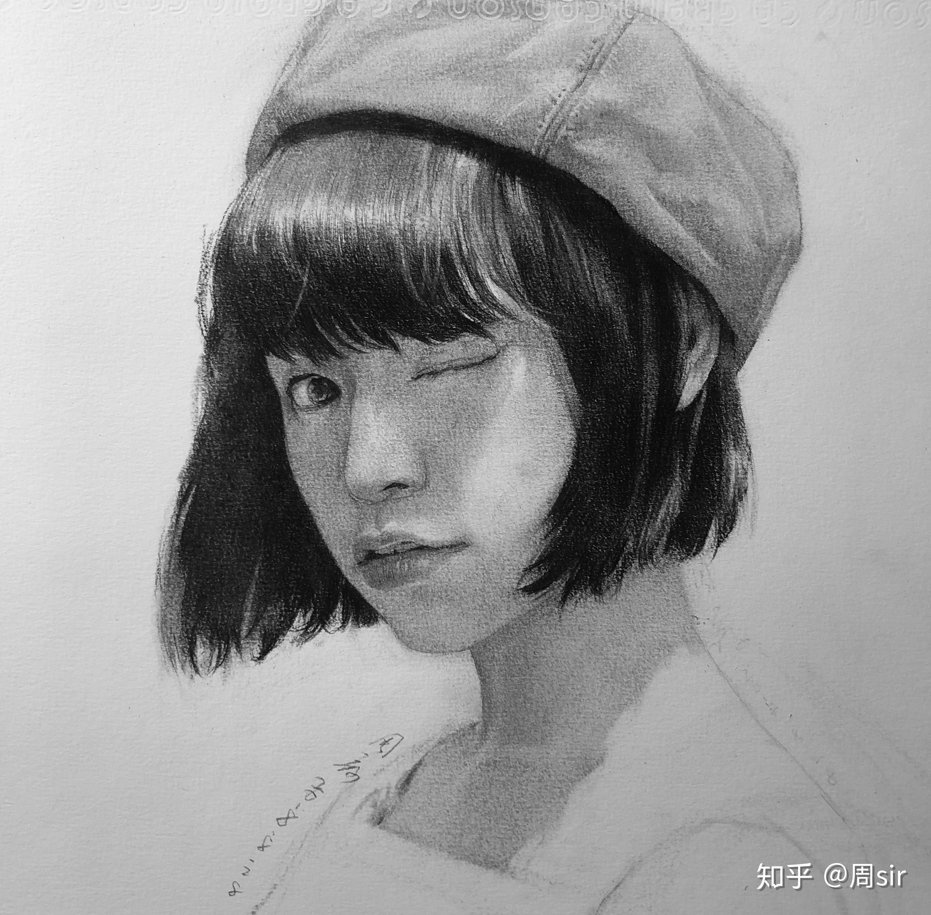 第三期人像班,素描人像美女示范与讲解