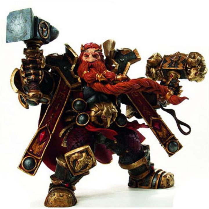 魔兽世界手办 众神模型 dc6 矮人国王麦格尼铜须