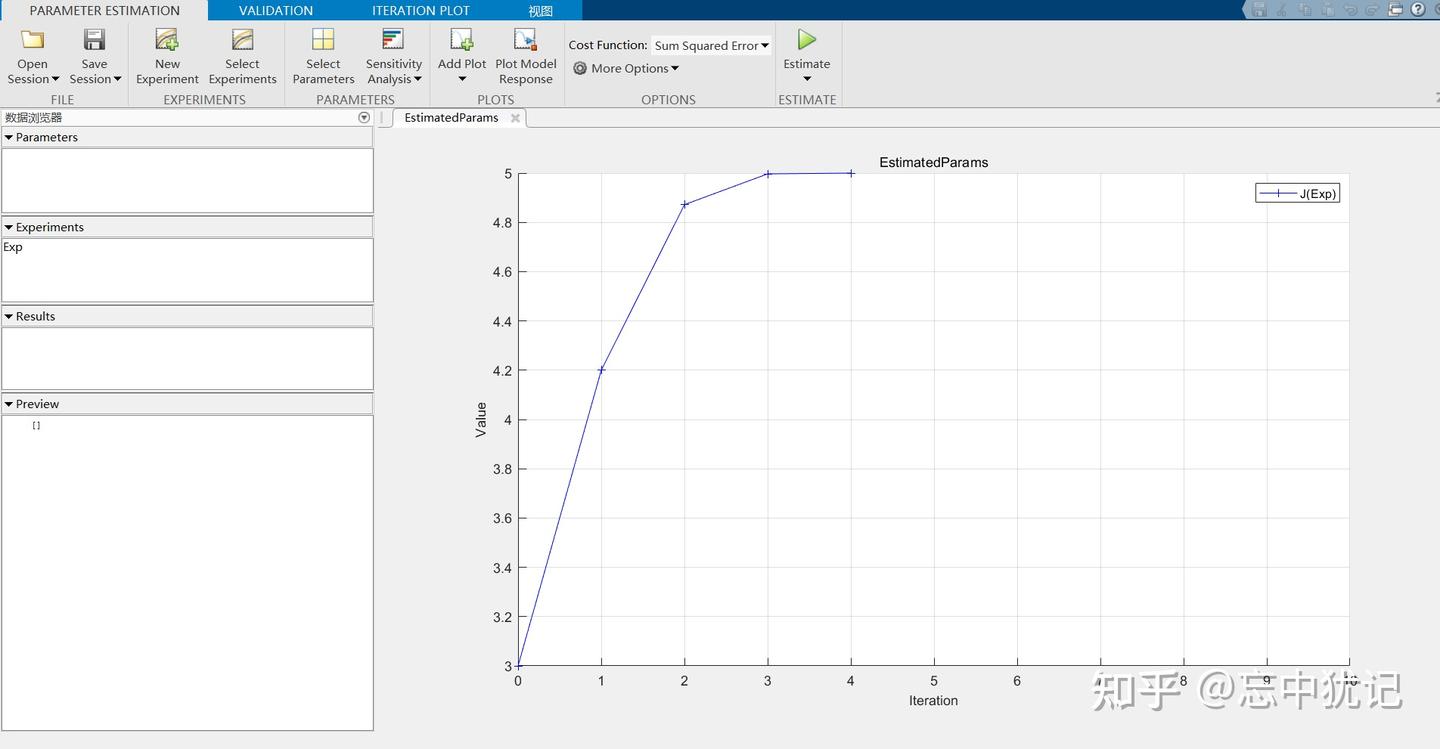 Simulink parameter estimator 