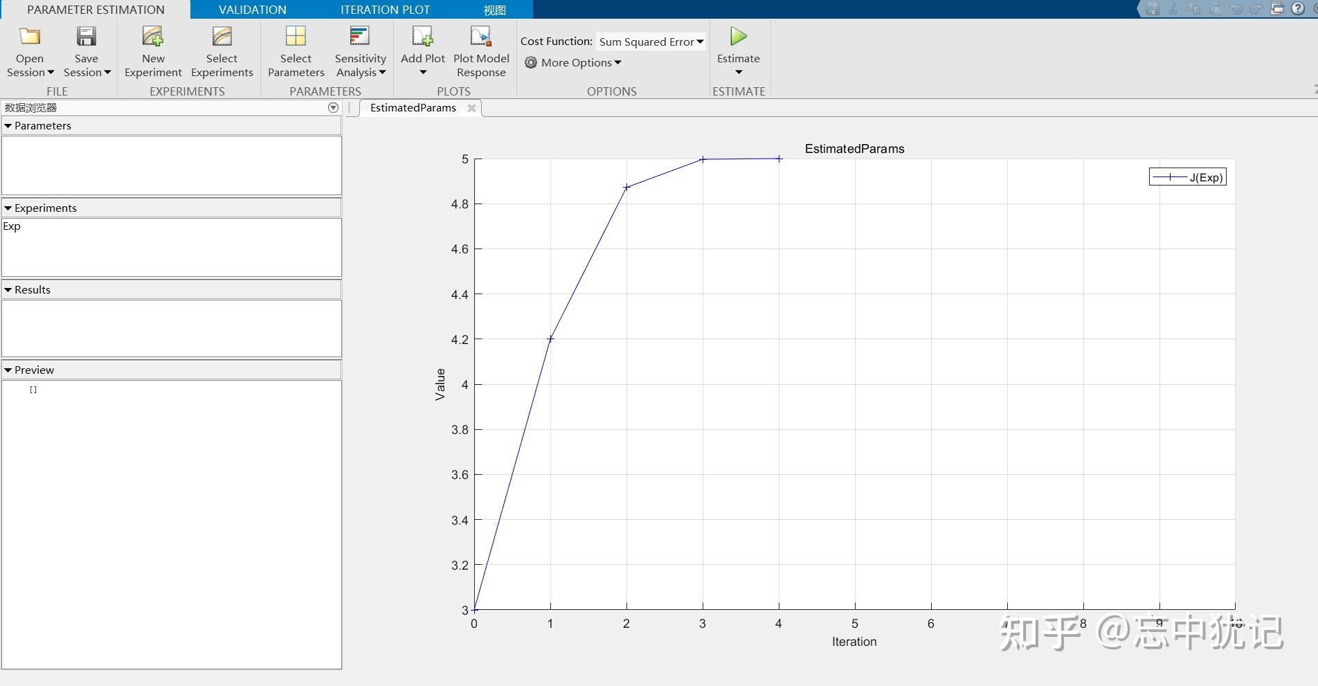 Simulink parameter estimator 