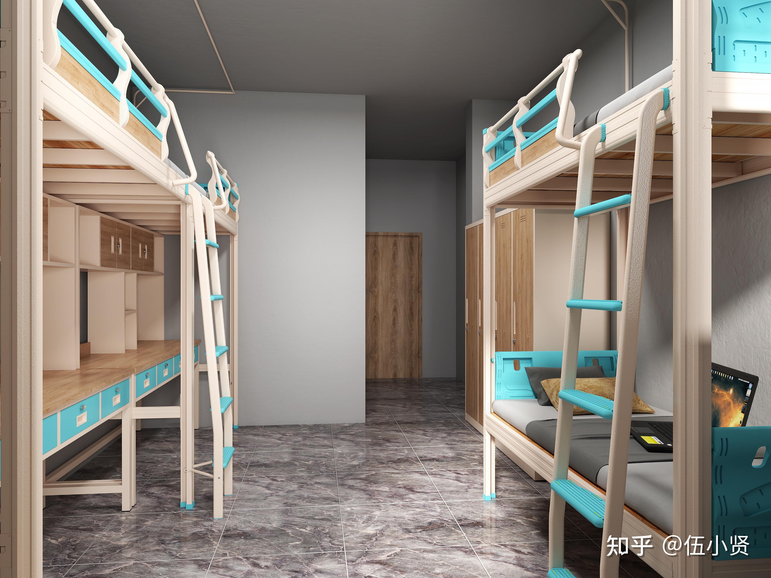 大学生公寓床材质不同,营造的宿舍环境效果也不同 - 知乎