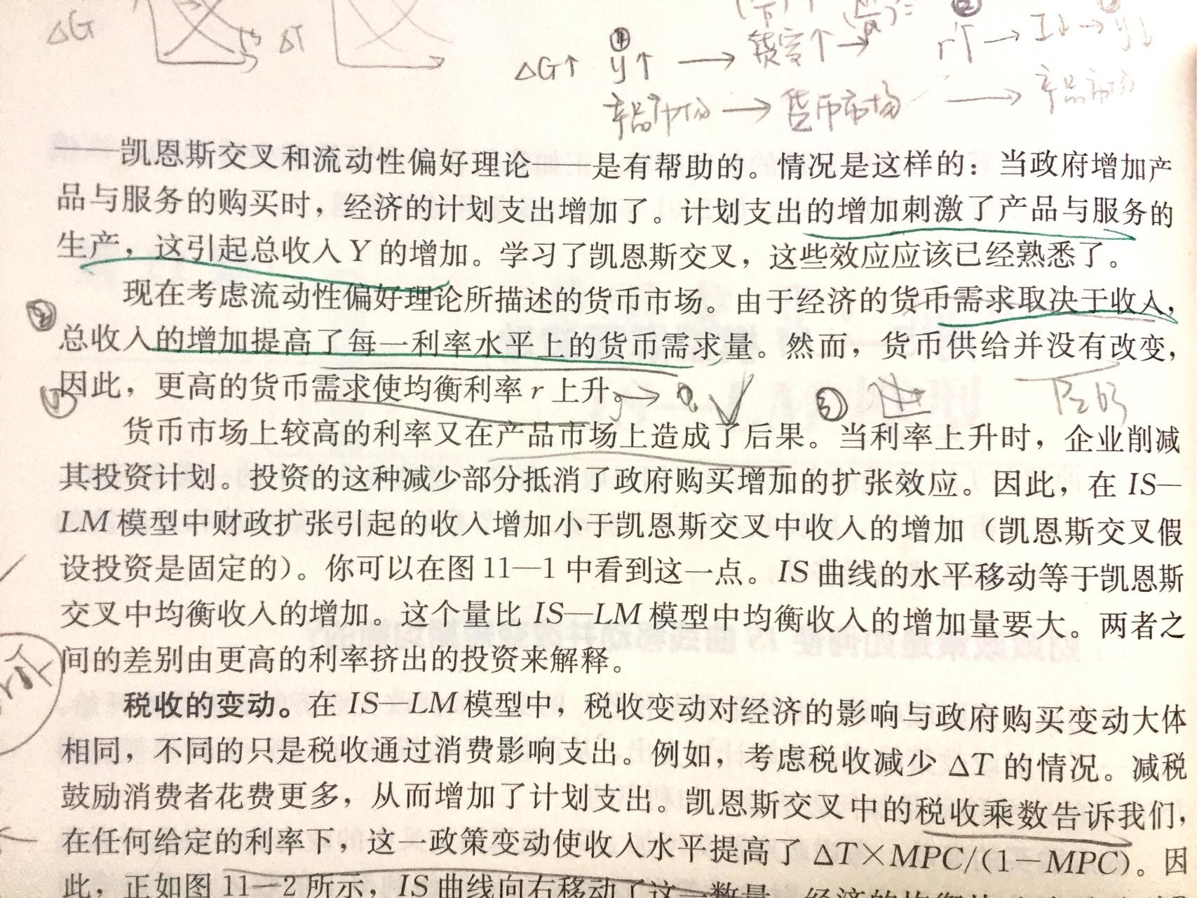 宏观经济学中三部门的LM曲线的公式,L=ky-hr,