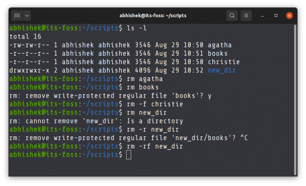 Remove Write Protected Regular File Linux