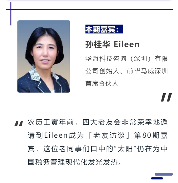 前毕马威深圳首席合伙人孙桂华eileen我看税务管理数字化从excel到