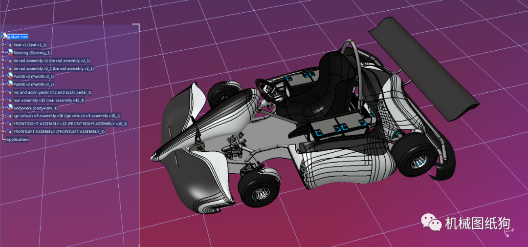 【卡丁賽車】electric-gokart電子卡丁車3d數模圖紙 step格式 - 知乎