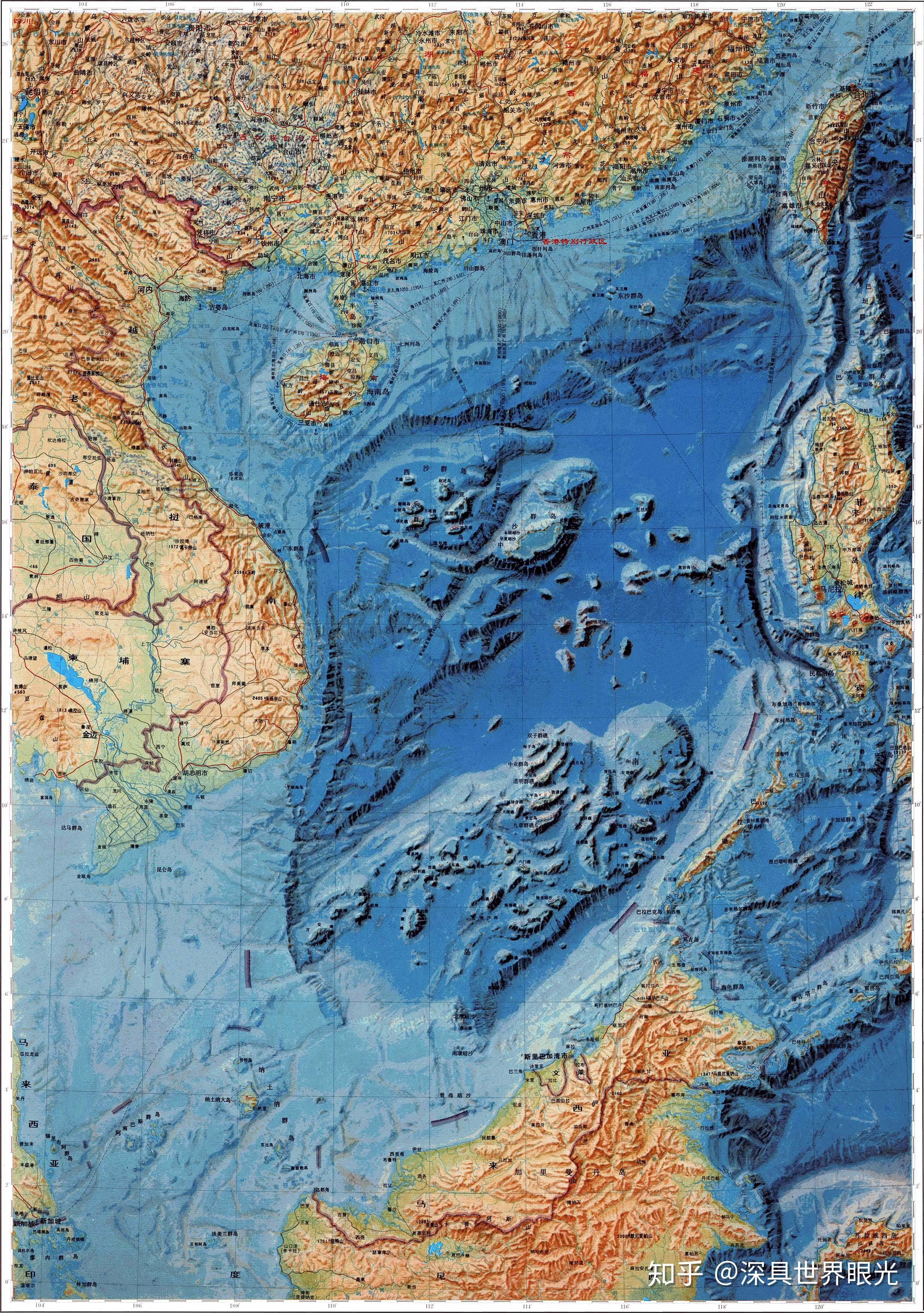 南沙群岛地图--2004年中国南海诸岛地图(清晰大图)