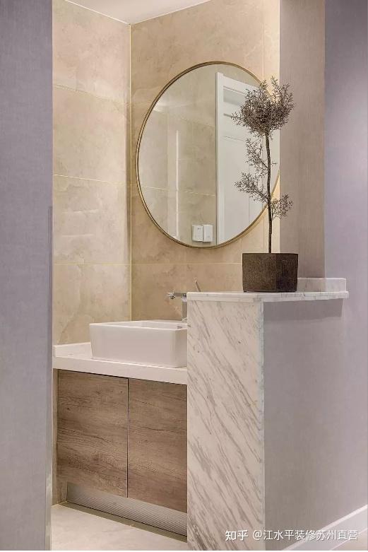 苏州装修干湿分离的卫生间干区隔断如何设计