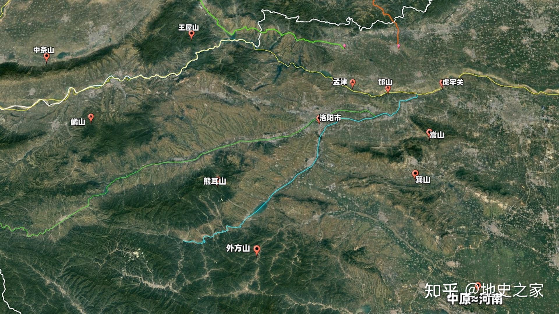 洛阳地势立体图图片