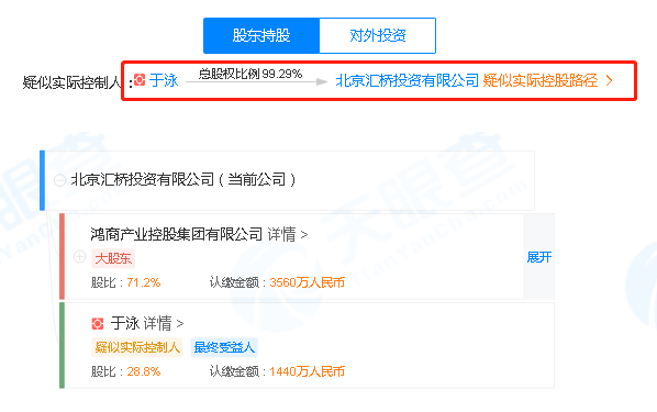 控股集团有限公司(以下简称"鸿商集团,实控人是当年河南首富于泳