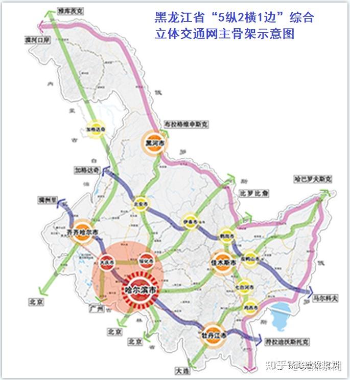 黑龙江省：构建5纵2横1边综合立体交通网，谋划通东极、北极高铁