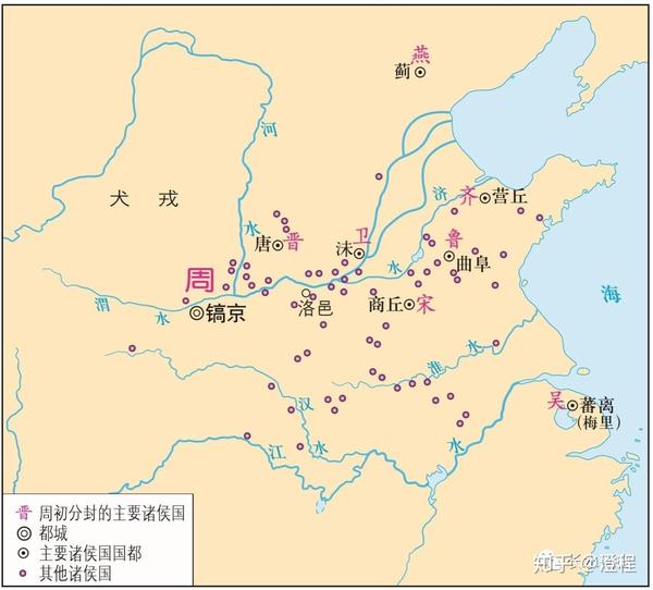 周初分封的主要诸侯国全貌