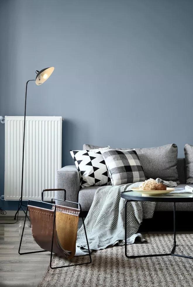 丽舍宫艺术壁材莫兰迪色系高冷蓝