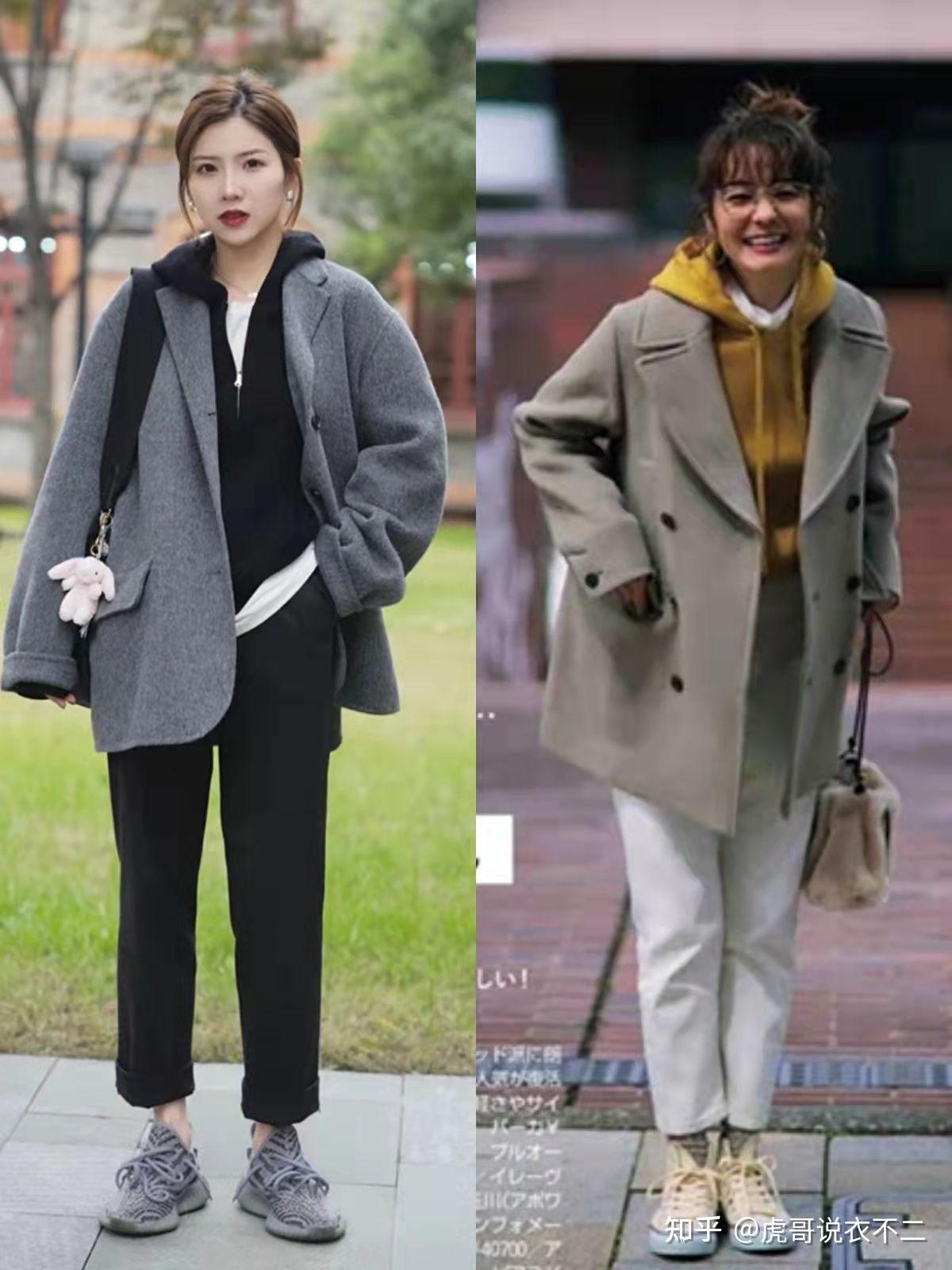 大衣卫衣等于年后最流行的混搭组合照着穿保管又暖又美