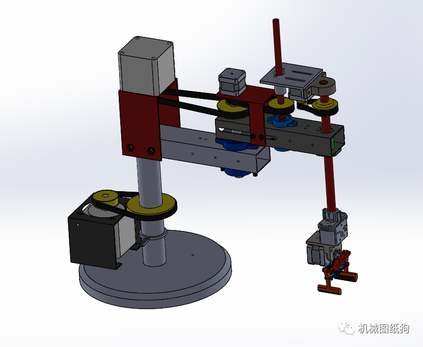 机器人scararobotic旋转关节机械臂3d图纸solidworks设计