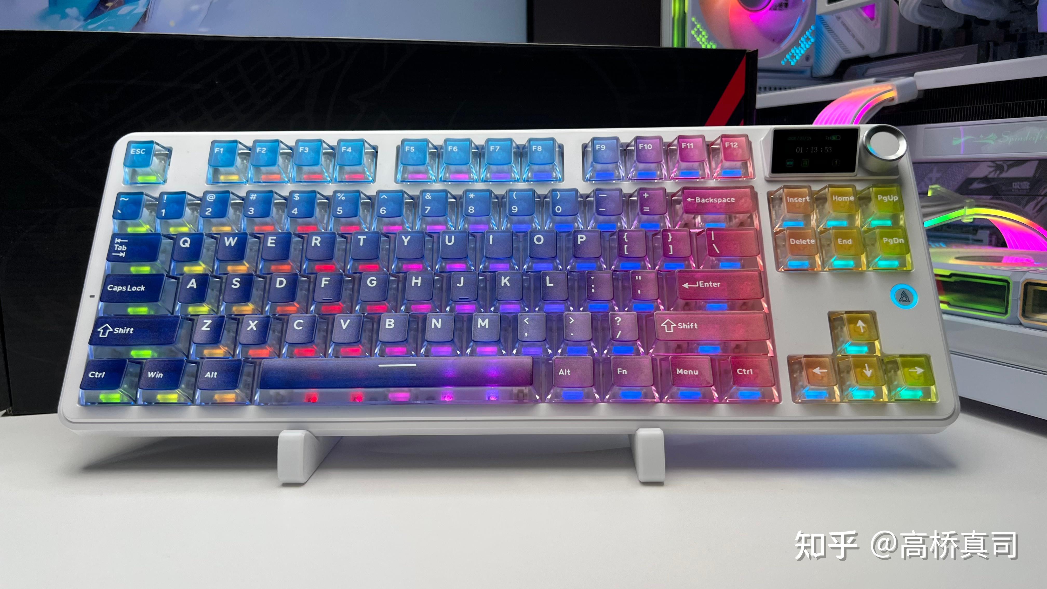 彩屏+旋钮可热插拔,光污染+8K回报率拉满!黑爵MK87 PRO - 知乎