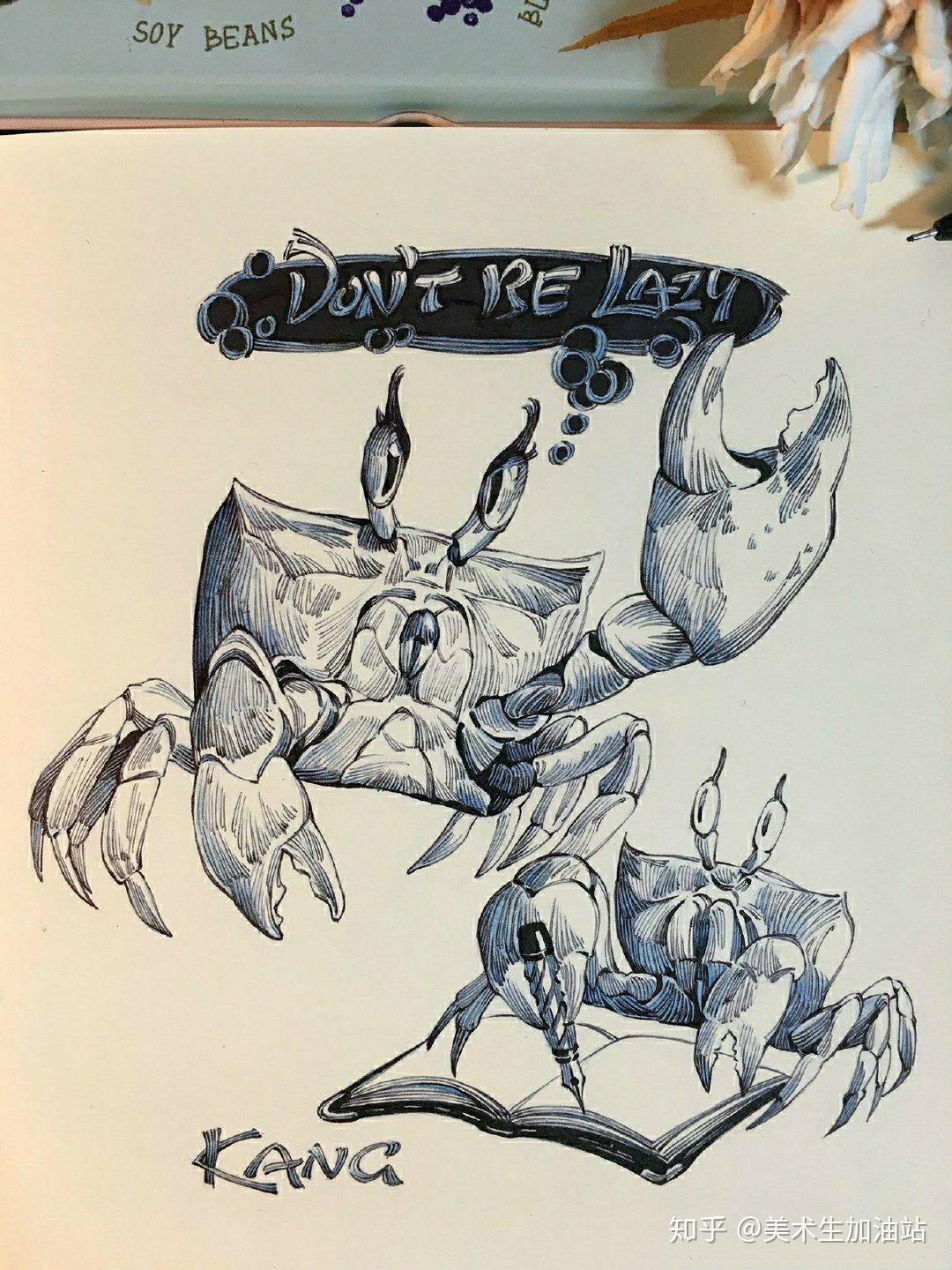 超可爱小动物针管笔作品