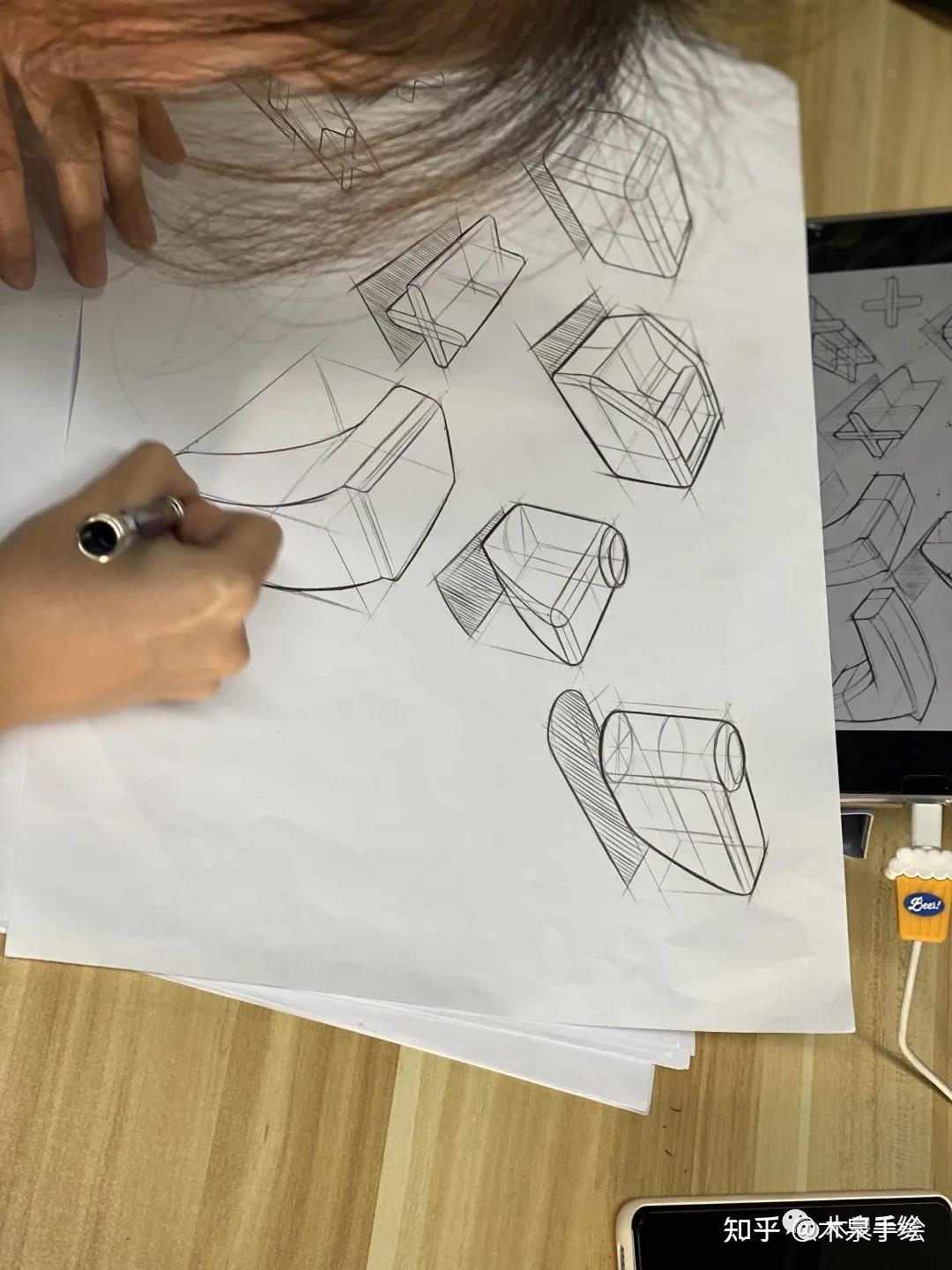 工业设计线稿木泉手绘2021寒假线稿作品展示