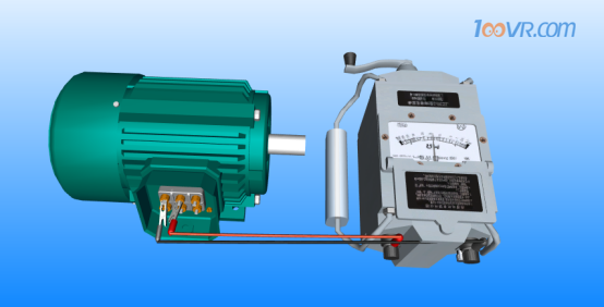 兆歐表測量電氣設備(絕緣程度)測試電動機繞組與地絕緣電阻,繞組與