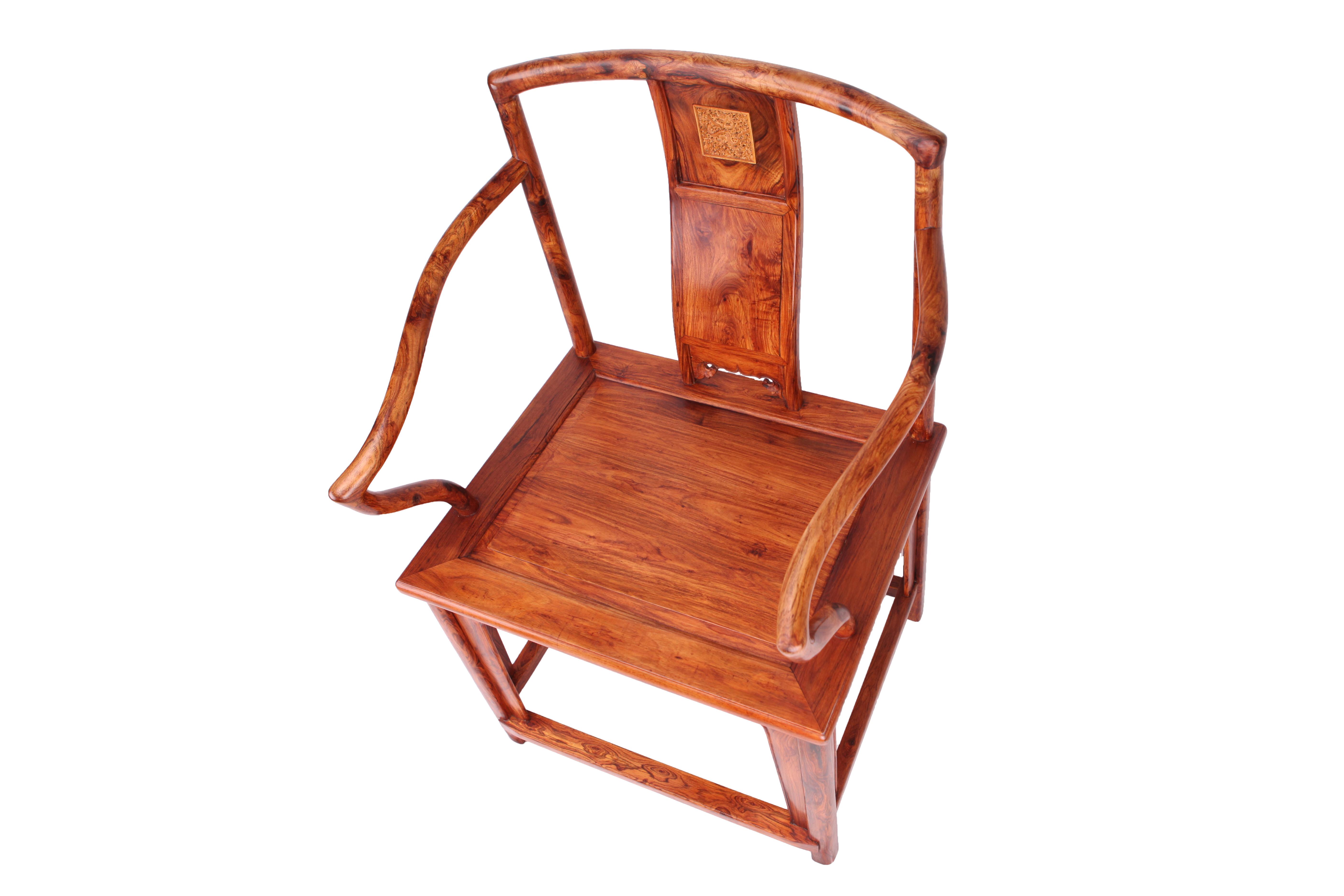 黄花梨南官帽椅之搭脑背板文人情怀在这里表达