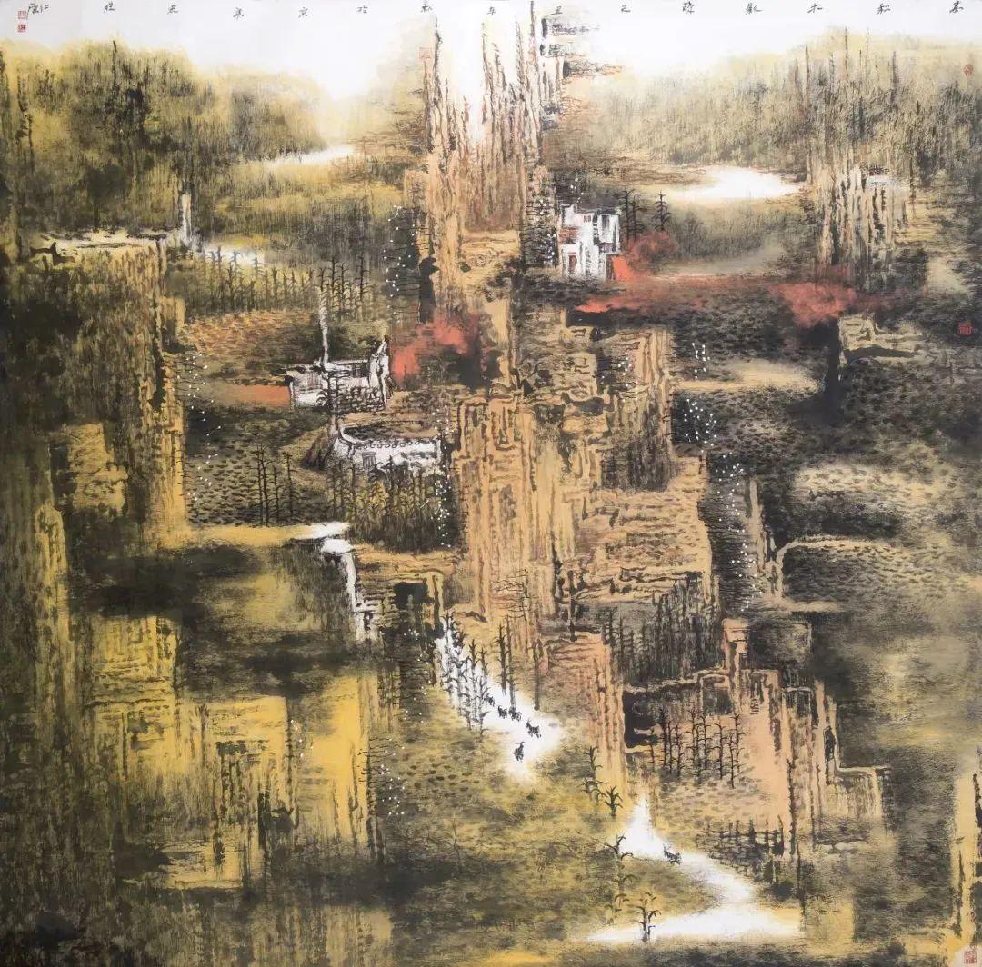 【国画天地】张北云:厚重平拙,苍茫雄浑的西部山水画 - 知乎