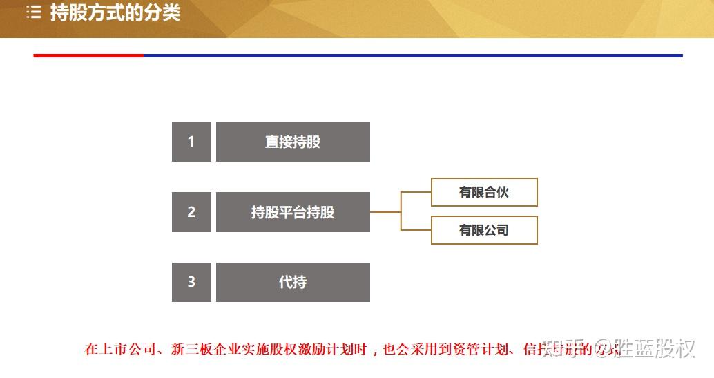 股权激励方案胜蓝股权丨员工持股的主要形式及其优点总结