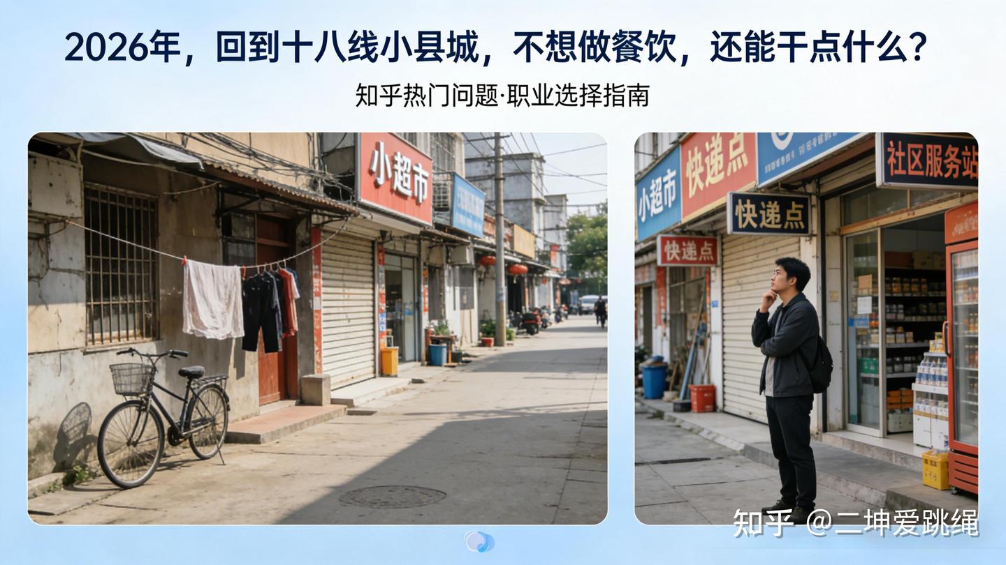 2026年了,回到十八线小县城,不想做餐饮,还能干点什么? - 知乎