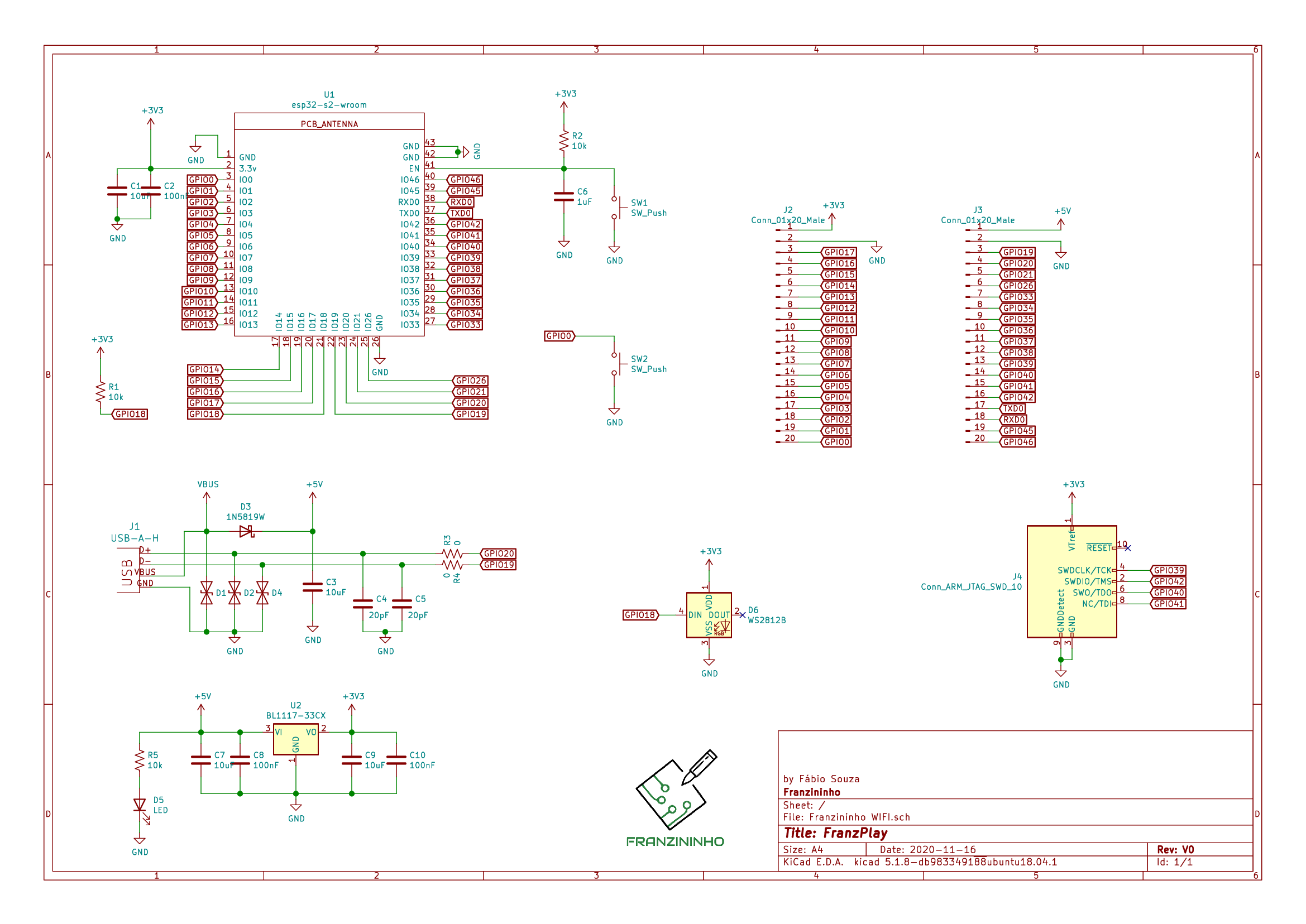 franzininho-wifi:esp32-s2 教育开发板