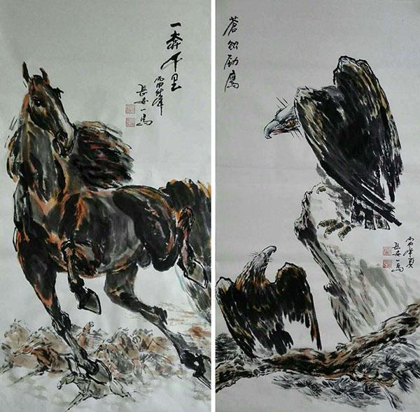 知名实力派画家长安一马邵西安