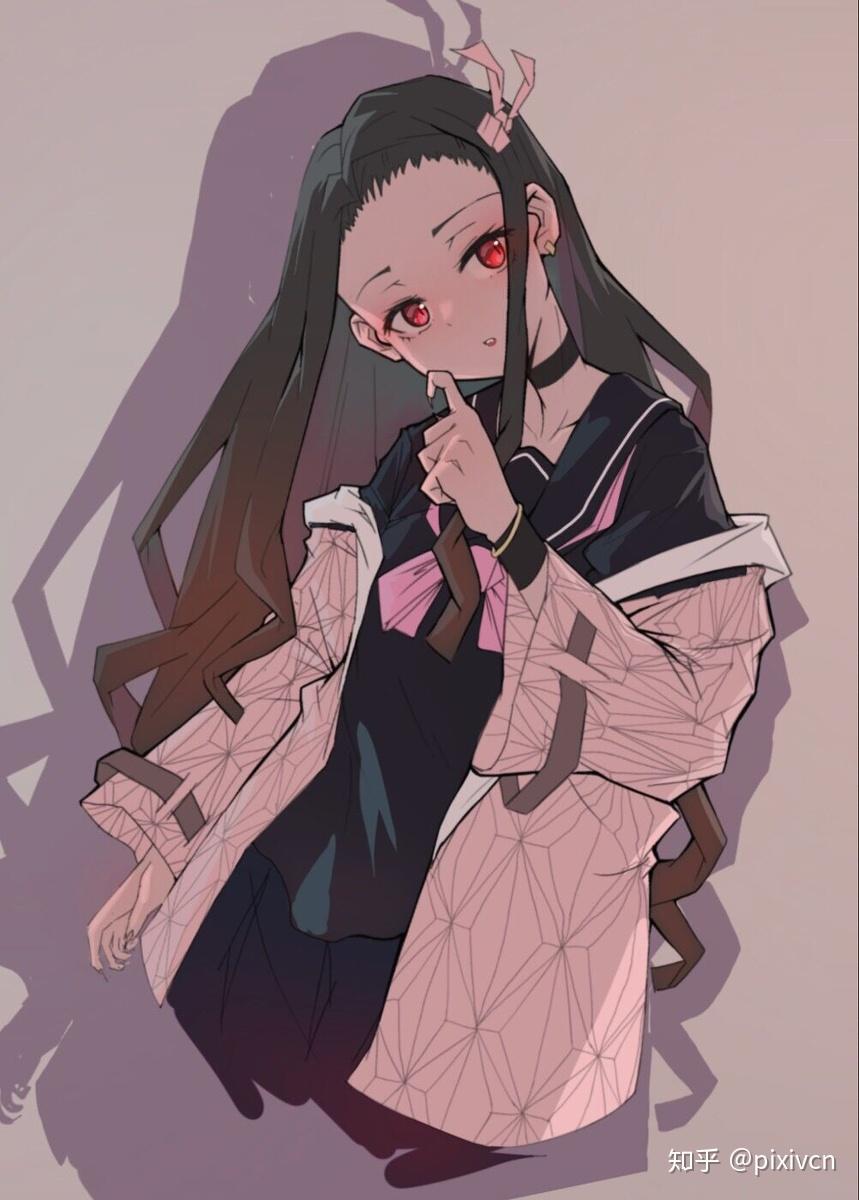 灶门祢豆子,漫画《鬼灭之刃》中的女主角,灶门炭治郎的妹妹,因鬼舞辻