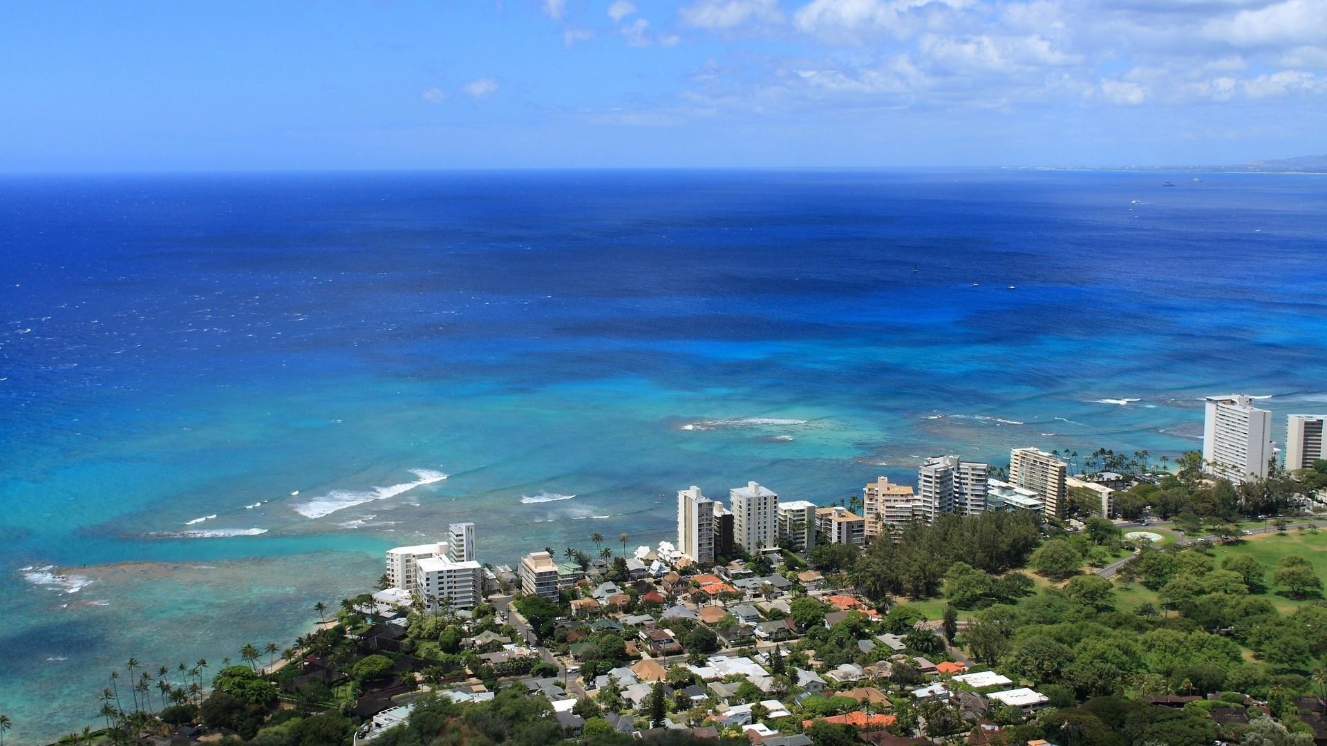 壁纸1280×1024夏威夷的碧海蓝天 夏威夷海岛图片 水底的鱼群壁纸,夏威夷浪漫海滩壁纸图片-风景壁纸-风景图片素材-桌面壁纸
