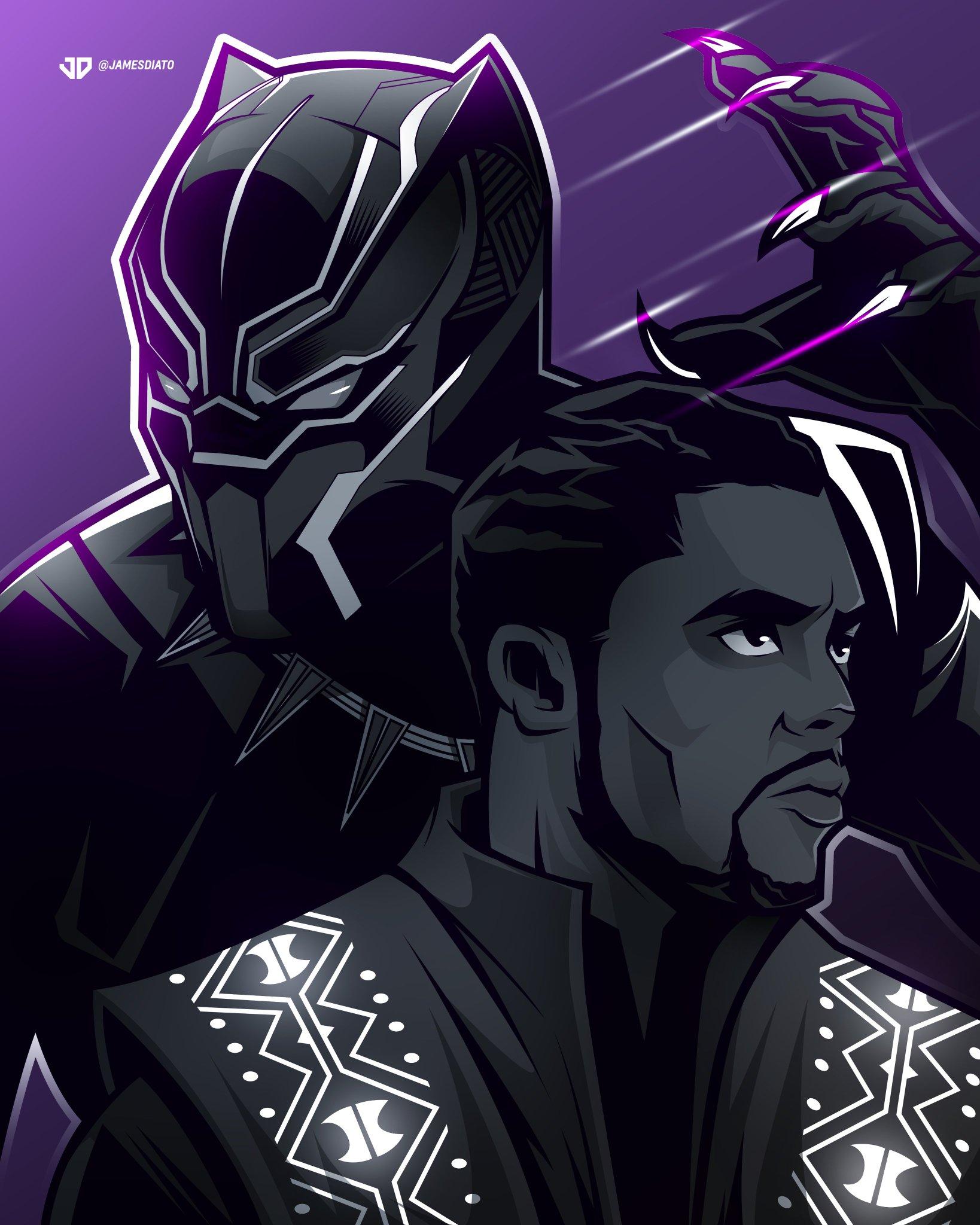 永远的黑豹!用创作纪念chadwick boseman.