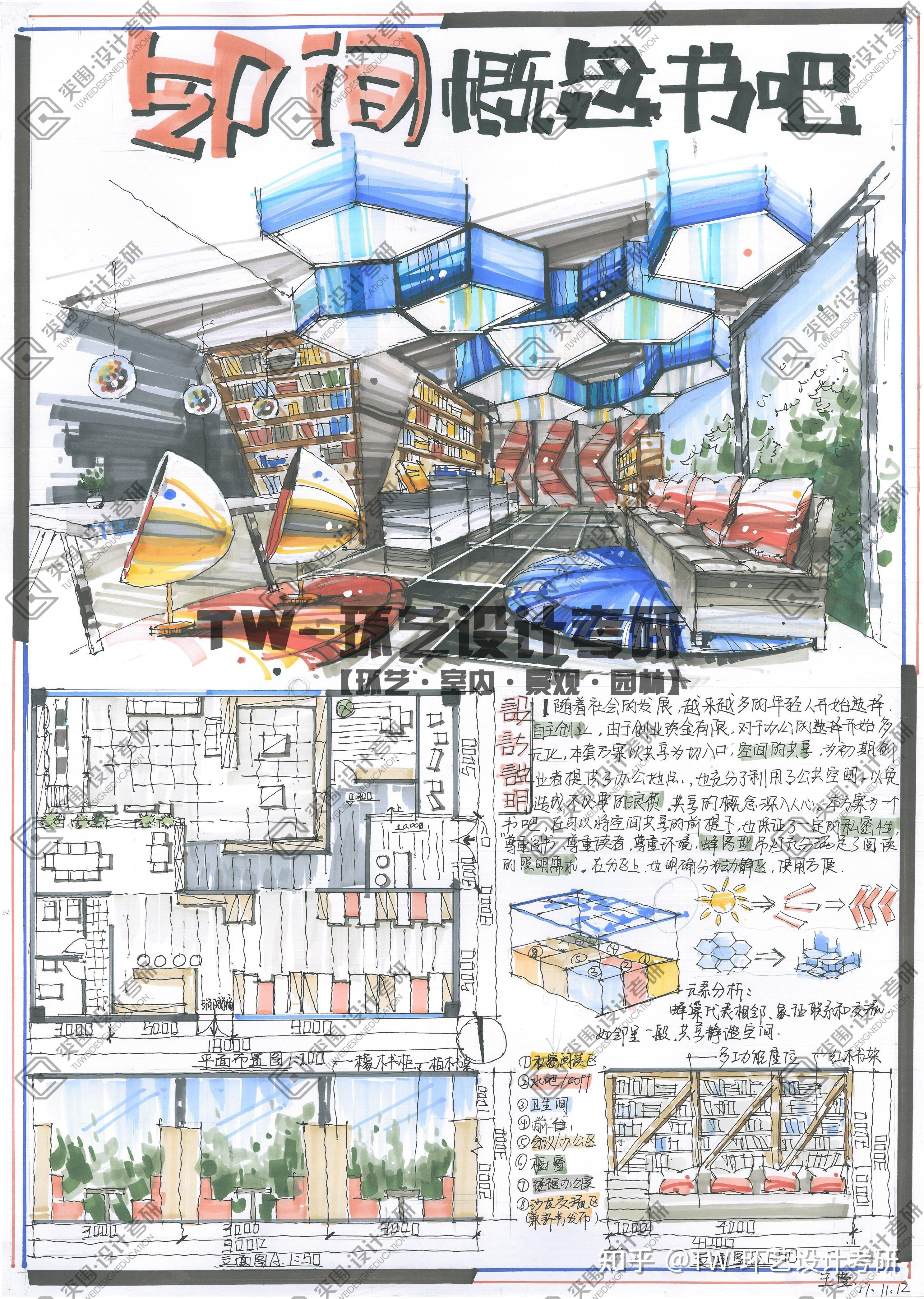 居住空间快题设计高清图片