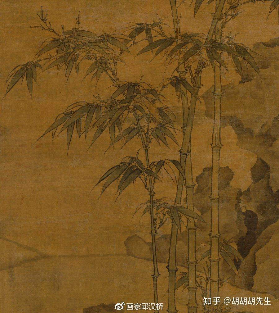 汉桥话画:元代李衎《双钩竹石图》赏竹清高拔俗之品