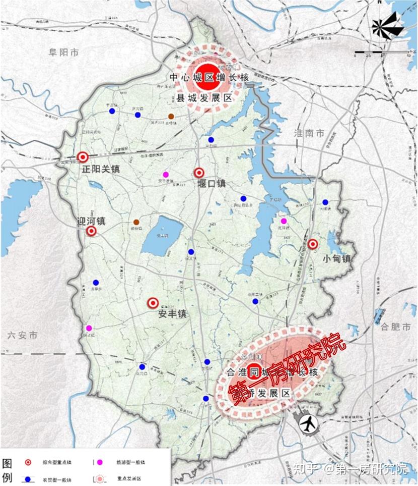 東鄰長豐縣,淮南市,西隔淠水與霍邱縣為鄰,南與合肥蜀山區,肥西縣