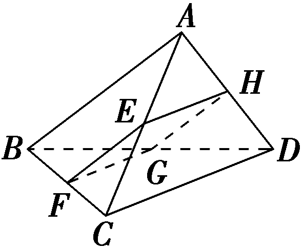 (必修2 p45例2改編)如圖所示,四邊形efgh為空間四面體a02bcd的一個