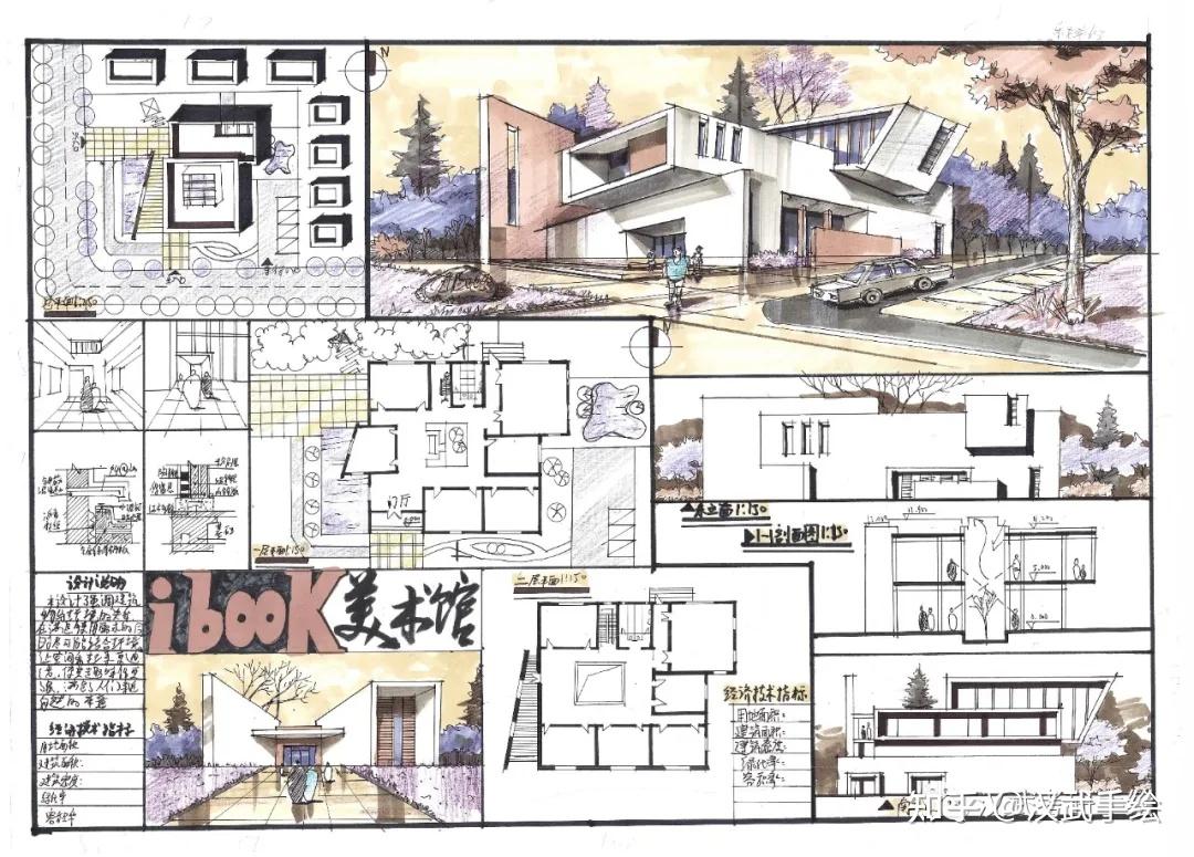 【快题灵感】第01期丨建筑设计手绘+快题抄绘灵感素材 - 知乎