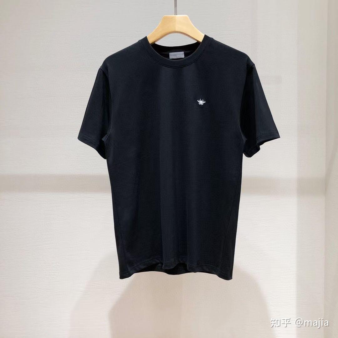 dior迪奥蜜蜂刺绣基础款短袖男女同款