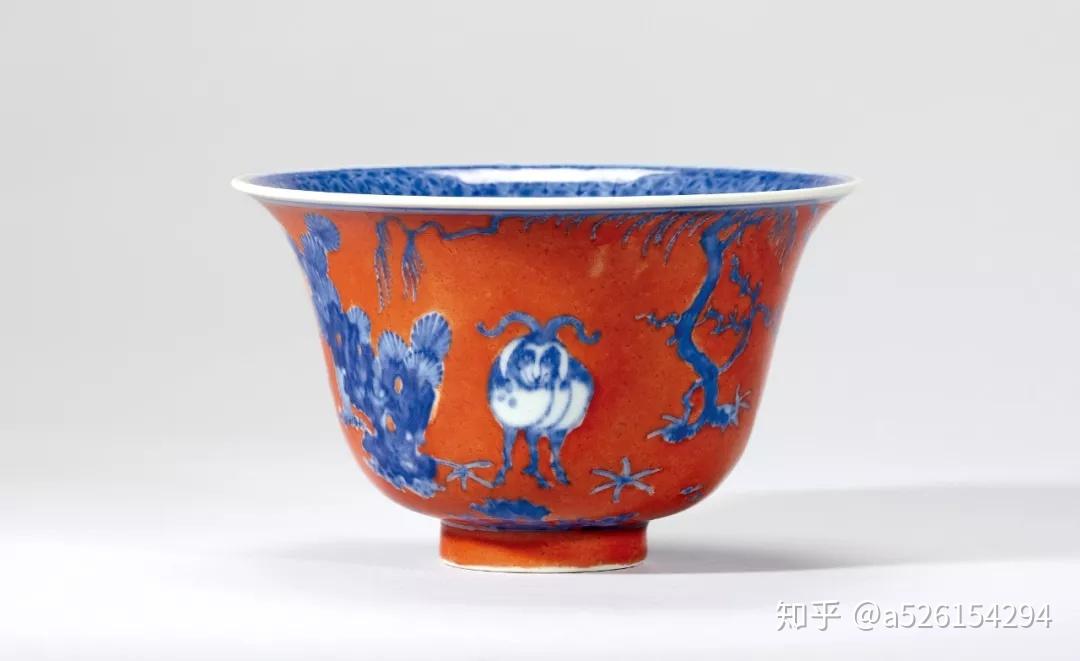明嘉靖青花加红彩三阳开泰仰钟杯鉴析- 知乎
