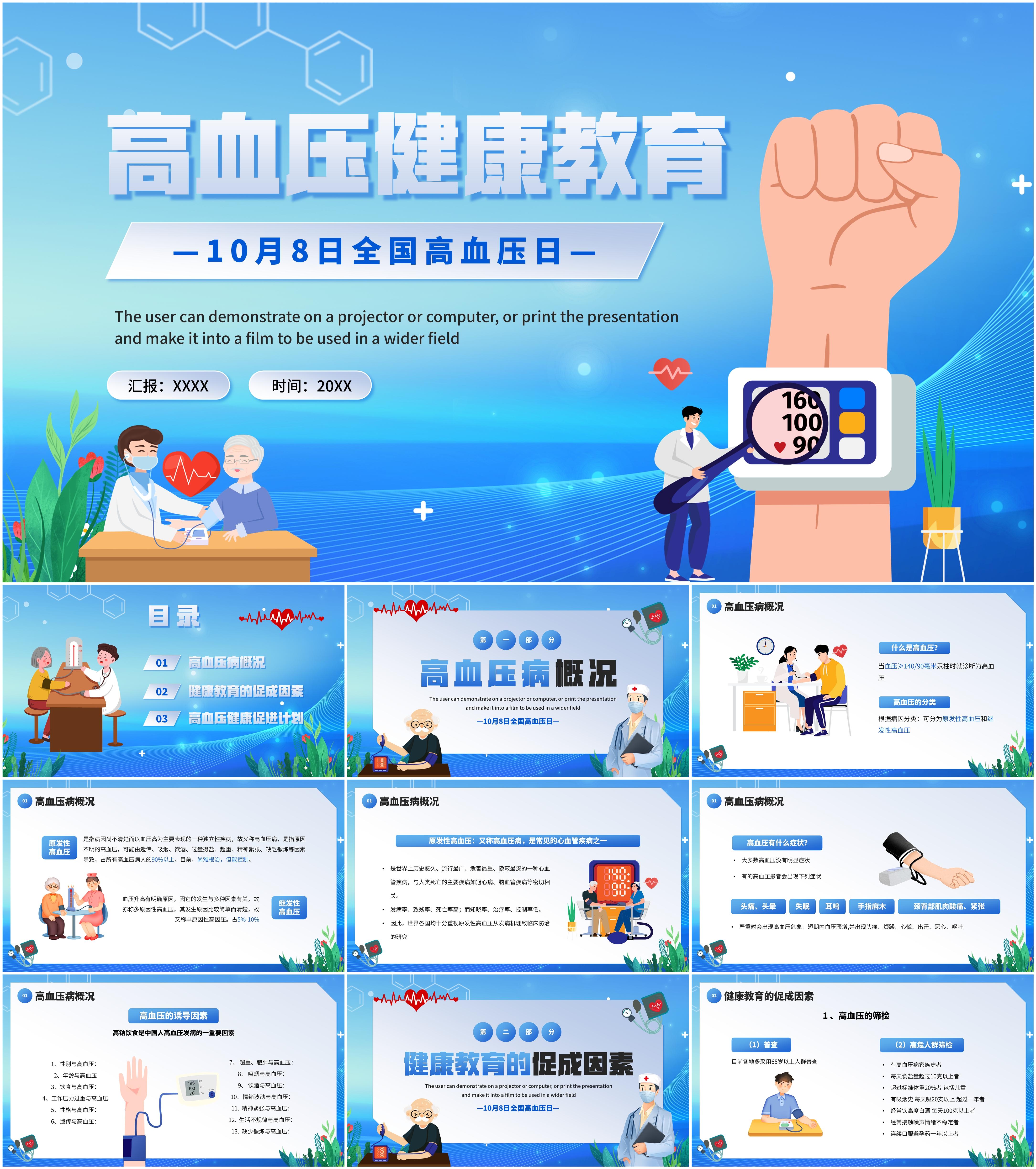 最新35套高质量全国高血压日&高血压专题ppt课件!