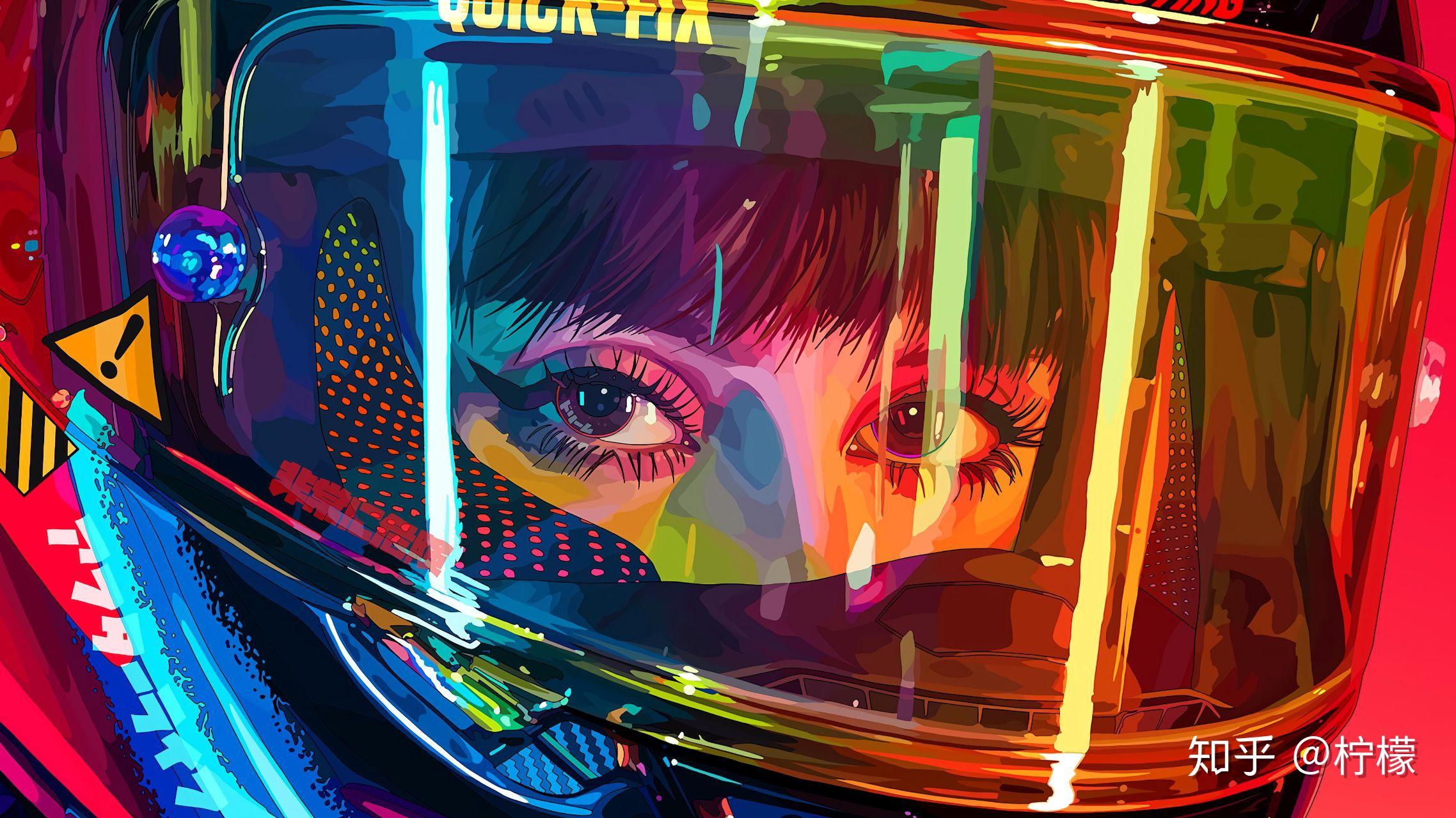 求一个女生带着机械太空头盔的动态电脑动漫壁纸