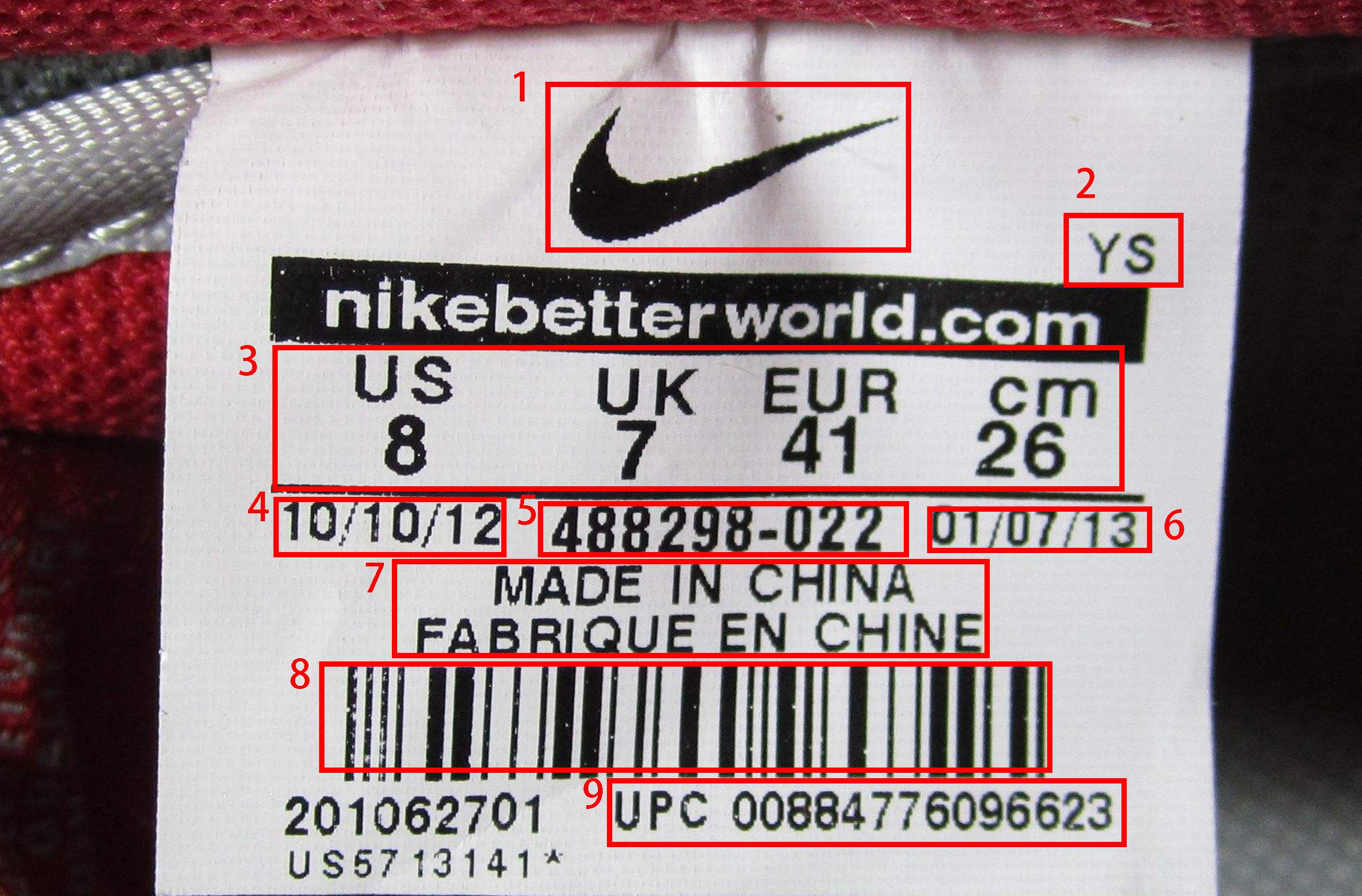 鞋标上的英文到底代表着什么