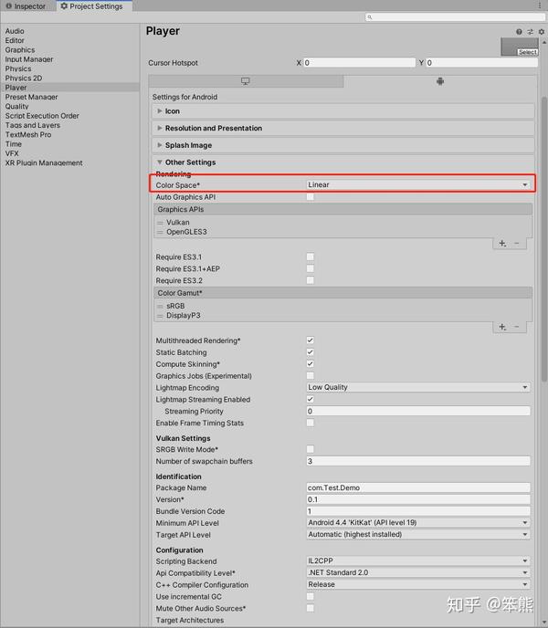 Unity color space is different from ps 