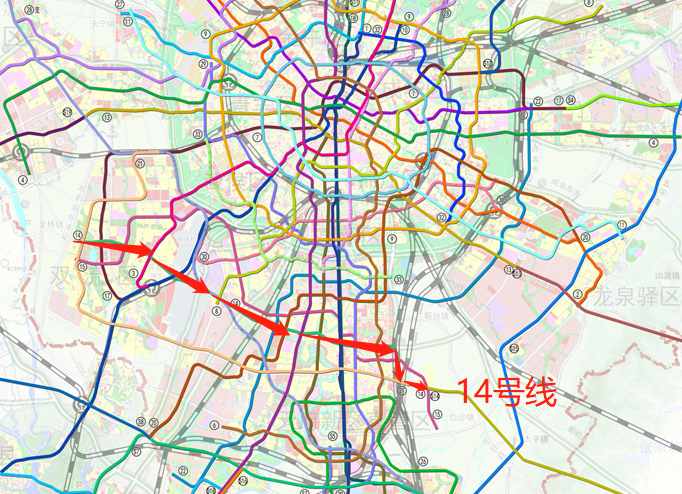 双流芯谷地铁规划图片