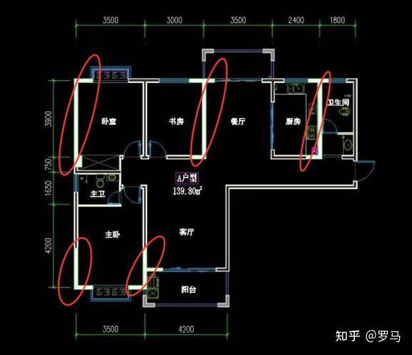 这个户型的承重墙是什么