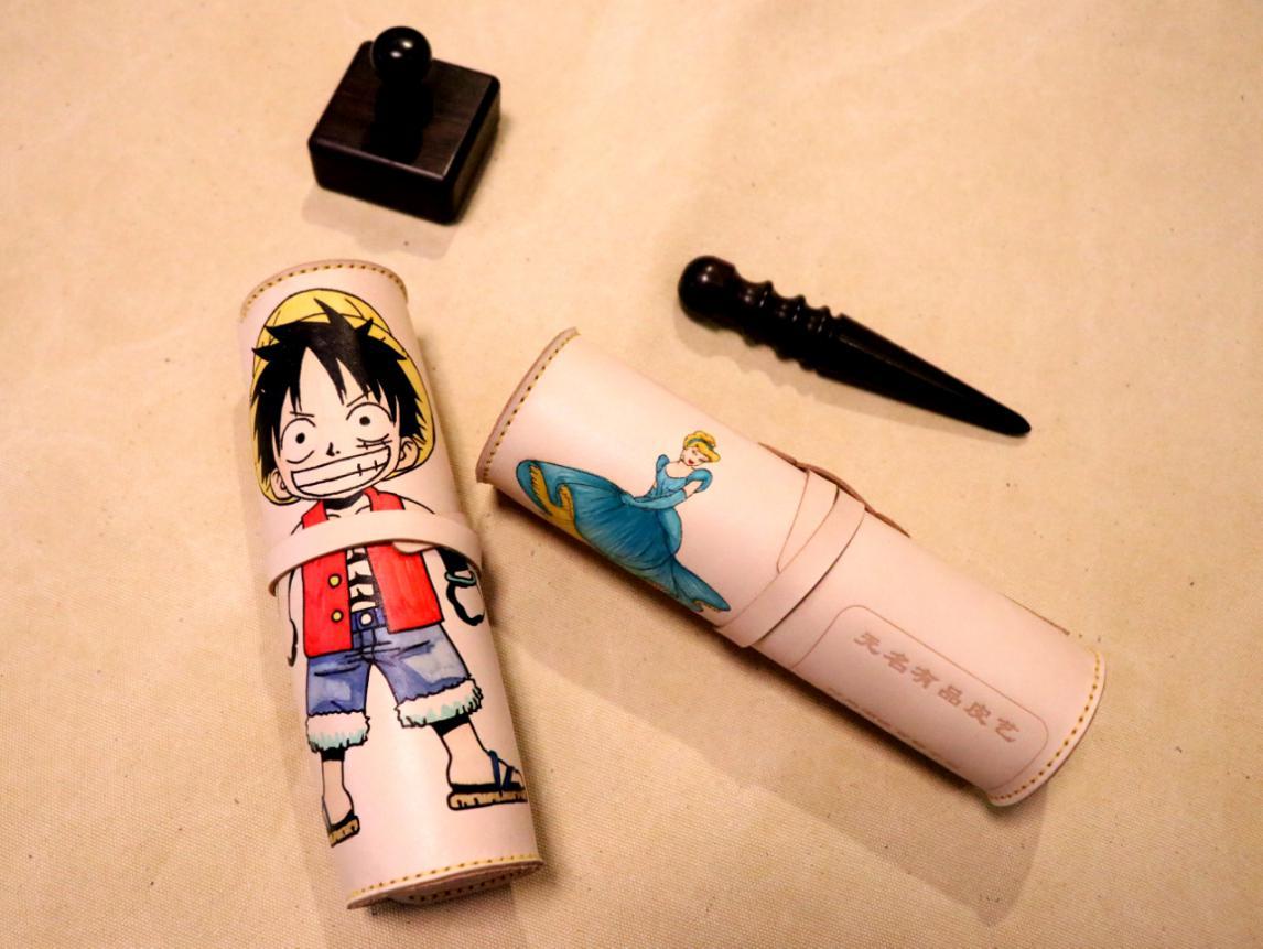 纯手工植鞣革笔袋制作详细过程