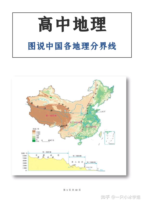 简单明了！高中图说中国各地理分界线，让你秒懂分界线！ 知乎 