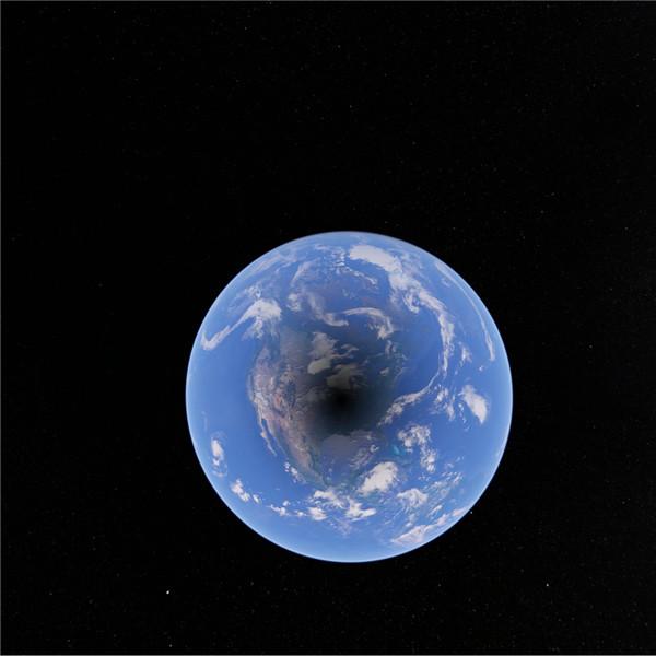 百年一遇的日全食我用googleearthvr體驗了一下