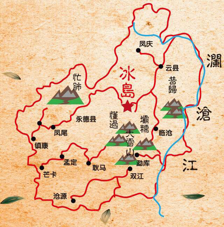 普洱茶产区及主要山头分布