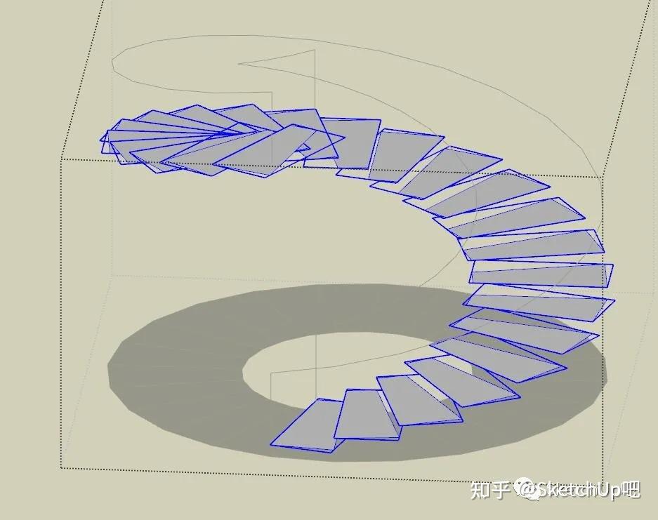 su旋转楼梯建模步骤图片